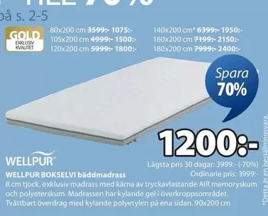 BOKSELVI bäddmadrass