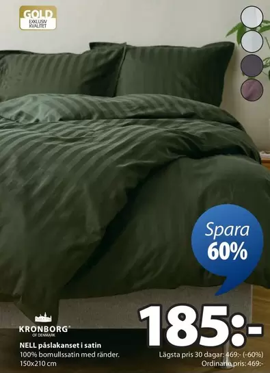 NELL påslakanset i satin