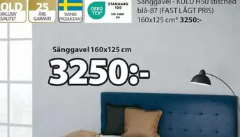 Sänggavel- KULU H50 stitched