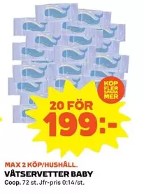 Coop - VÅTSERVETTER BABY