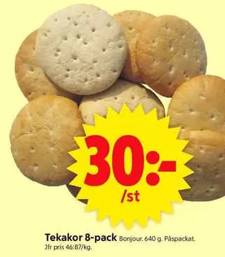 Bonjour - Tekakor 8-pack