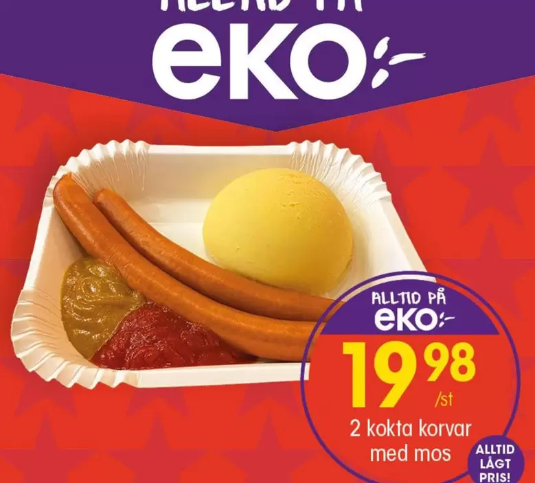 EKO - 2 kokta korvar med mos