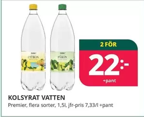 Premier - KOLSYRAT VATTEN