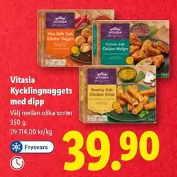 Kycklingnuggets med dipp