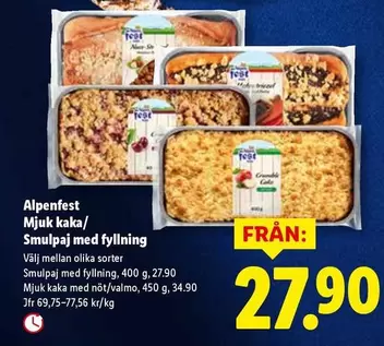 Mjuk kaka/ Smulpaj med fyllning