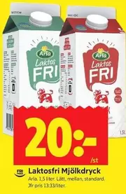 Arla - Laktosfri Mjölkdryck