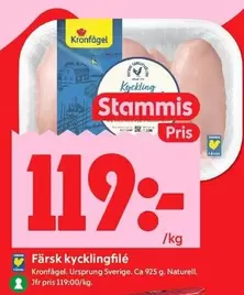 Kronfågel - Färsk kycklingfilé