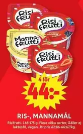 Risifrutti - RIS-, MANNAMÅL