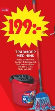 Vileda - TRADMOPP MED HINK