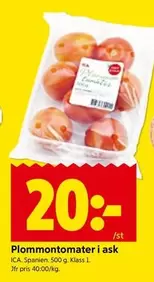 Plommontomater i ask