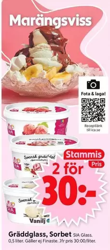 SIA Glass - Gräddglass, Sorbet