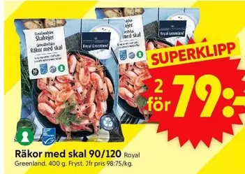 Royal Greenland - Räkor med skal 90/120