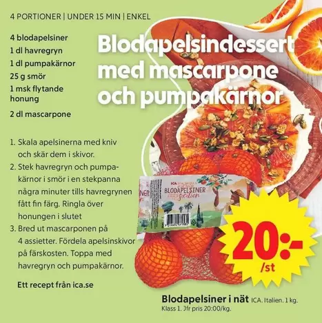 Blodapelsiner i nät