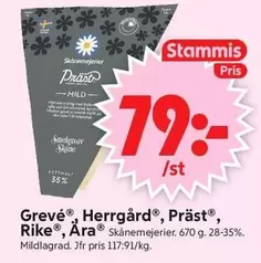 Skånemejerier - Präst®, Rike®, Ära®