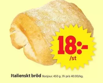 Bonjour - Italienskt bröd