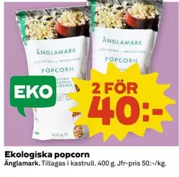 Änglamark - Ekologiska popcorn