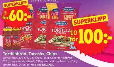 Santa Maria - Tortillabröd, Tacosas, Chips