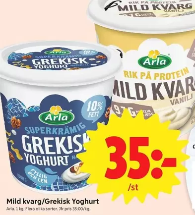 Arla - Mild kvarg/Grekisk Yoghurt