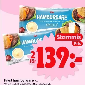 Fryst hamburgare
