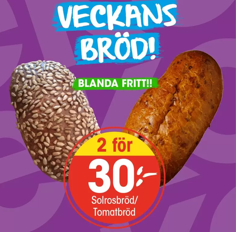 Solrosbröd/ Tomatbröd