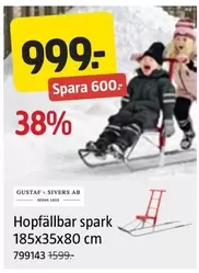 Hopfällbar spark