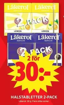 läkerol - HALSTABLETTER 2-PACK