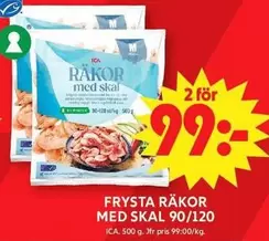 FRYSTA RÄKOR MED SKAL 90/120