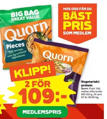 Quorn - Vegetariskt protein