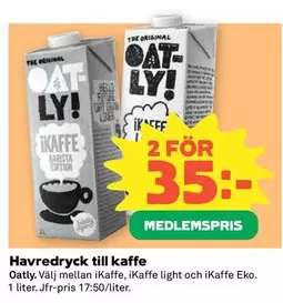 Oatly - Havredryck till kaffe