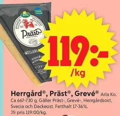 Arla - Präst, Grevé, Herrgård