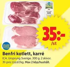 Benfri kotlett, karré