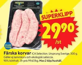Färska korvar