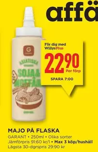 Garant - MAJO PÅ FLASKA