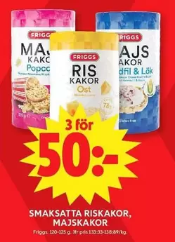 friggs - RISKAKOR, MAJSKAKOR