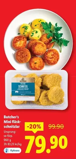 Mini fläsk-schnitzlar