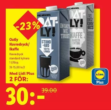 Oatly - Havredryck/ Ikaffe