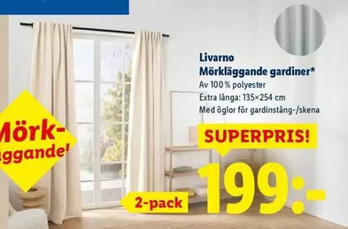 Extra - Mörkläggande gardiner*