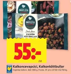 Ingelsta kalkon - Kalkoncevapcici, Kalkonköttbullar