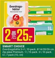Smart - Överdragshätta 3-i-1, Zip-påse Premium