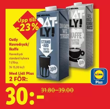 Oatly - Havredryck/Ikaffe