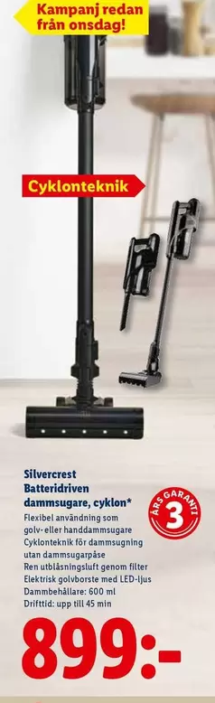 silvercrest - Batteridriven dammsugare, cyklon