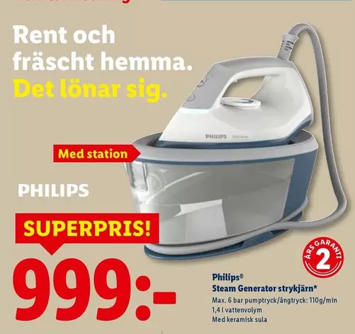 philips - Steam Generator strykjärn