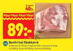 Andersson - Benfri hel fläskkarré