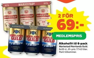 mariestads - Alkoholfri öl 6-pack