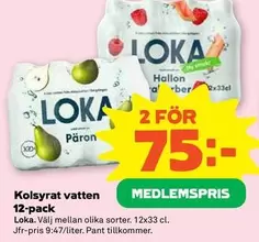 Loka - Kolsyrat vatten