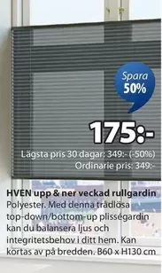 upp & ner veckad rullgardin