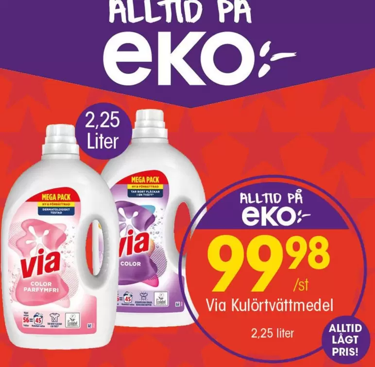 Via - Kulörtvättmedel