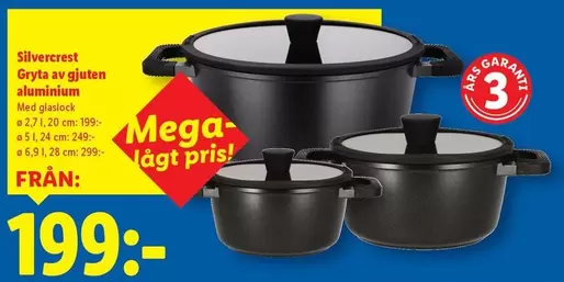 silvercrest - Gryta av gjuten aluminium