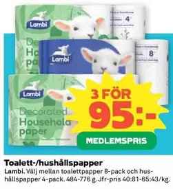 Lambi - Toalett-/hushållspapper
