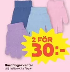 Barnfingervantar